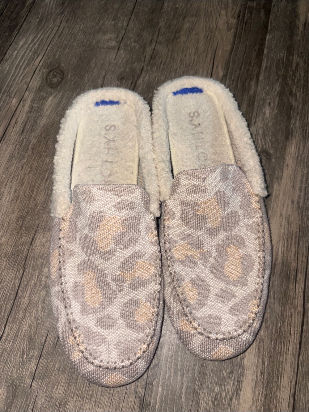 Rothy's The Scuff Slipper Cozy Cat Gray / Peach Size 9 - Picture 2 of 7